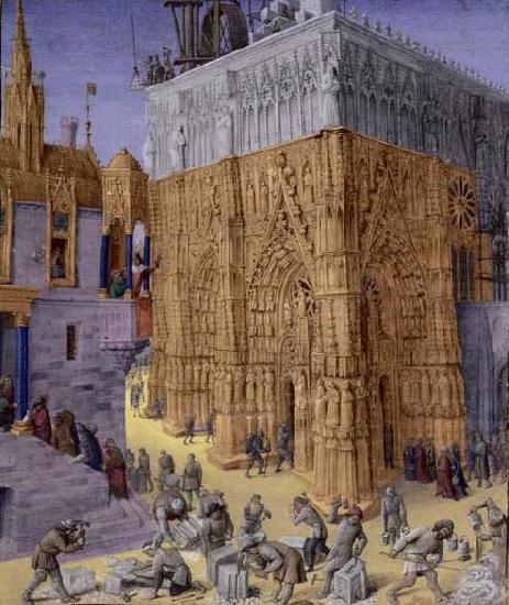 Jean Fouquet Construction of the Temple of Jerusalem oil painting image
